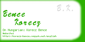 bence korecz business card